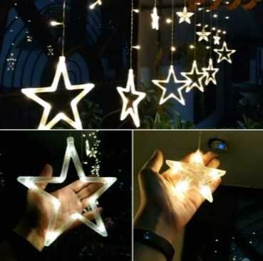 Коледни лампички завеса