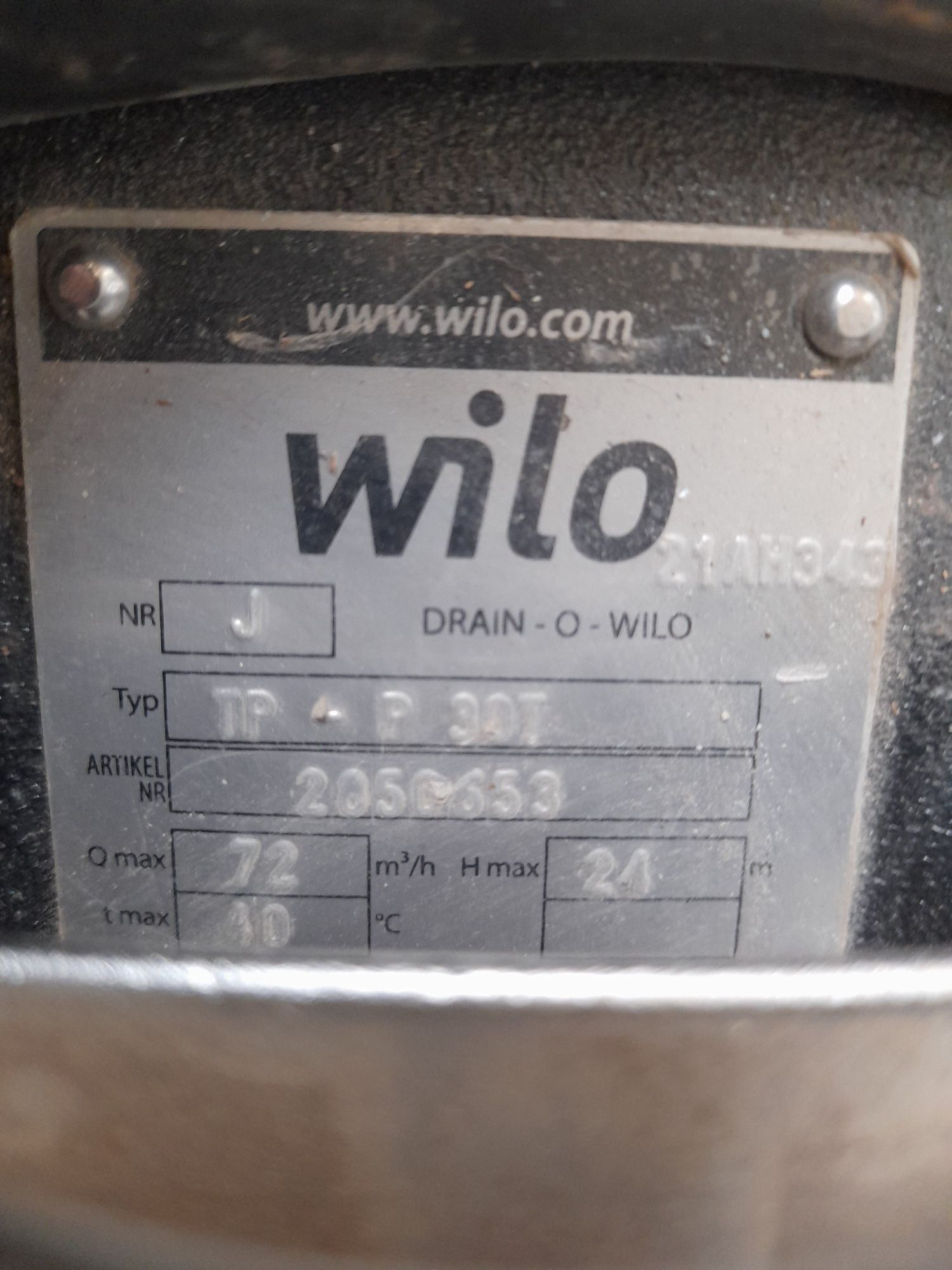 Погружной насос Wilo! оригинал