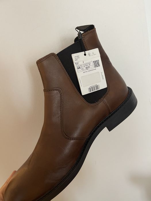 Ghete barbati, piele naturala Mango