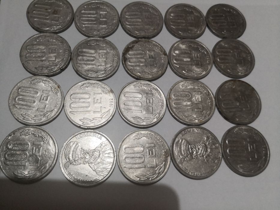 Vând lot monede 100 lei 1992, 1994