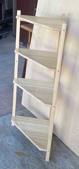 Etajera de colt din lemn tip Ikea; Raft; Mic dulap cu polite