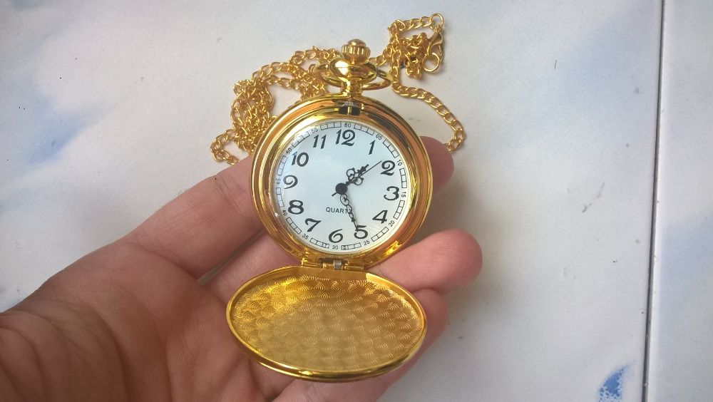 ceas de buzunar placat cu aur