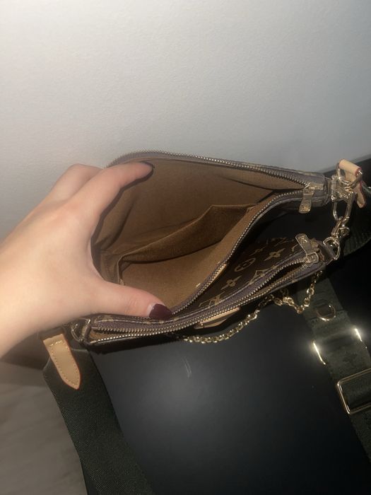 Двойна чанта с дълга и къса дръжка