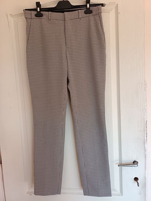 Pantaloni damă skinny în carouri, casual