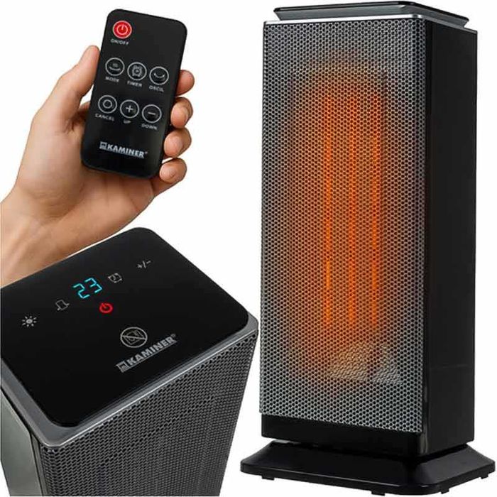 Керамичен електрически нагревател отоплител Kaminer, с дистанционно
