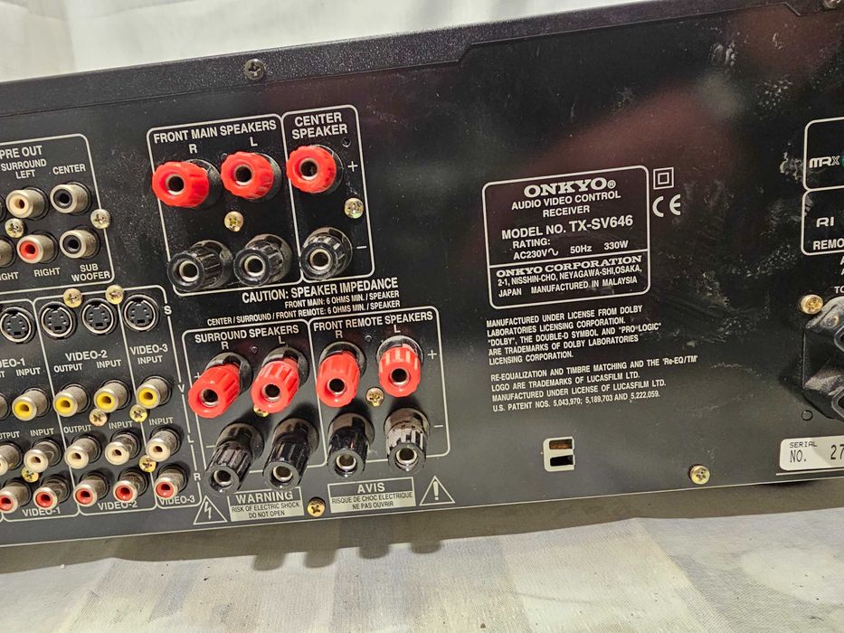 Statie reciver Onkyo TX-SV646 amplificator 2x90W 80hm 330W Consum