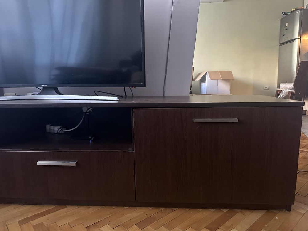 ТВ шкаф – 210/50/45 см, цвят венге