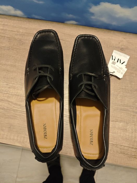 Кожени мокасини Zara N:45 (нови, с етикет)