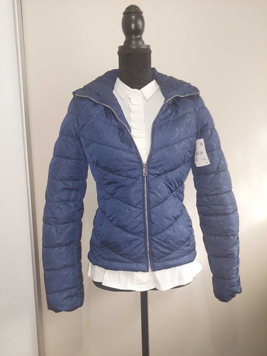 Geaca imblanita stil Zara, albastra, marime S