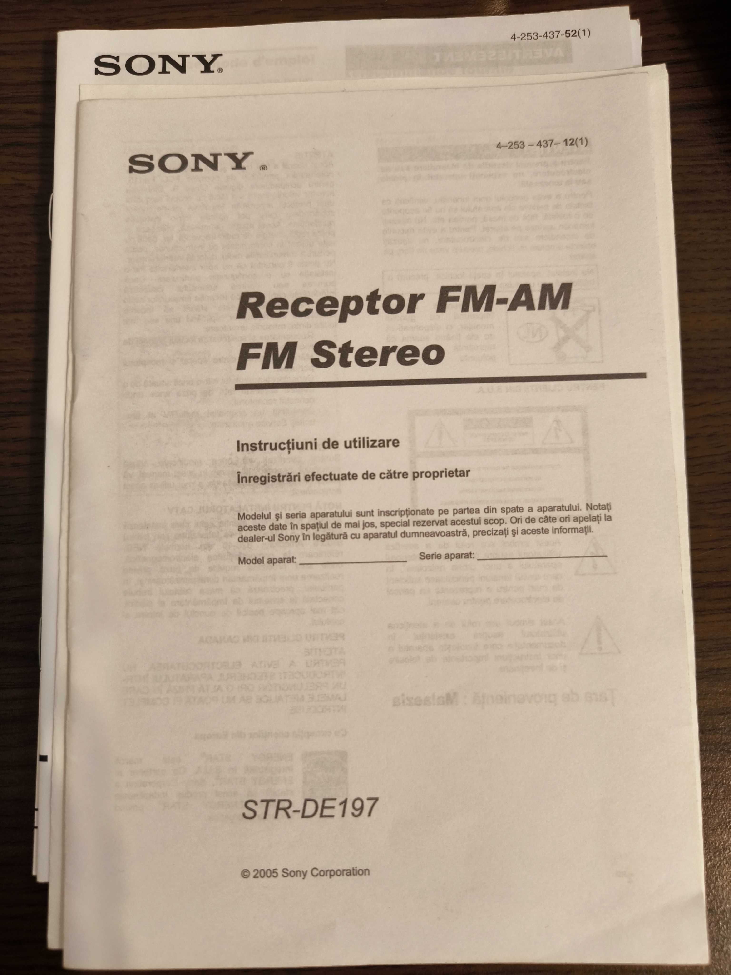 Sony STR-DE197 AM/FM Stereo Receiver