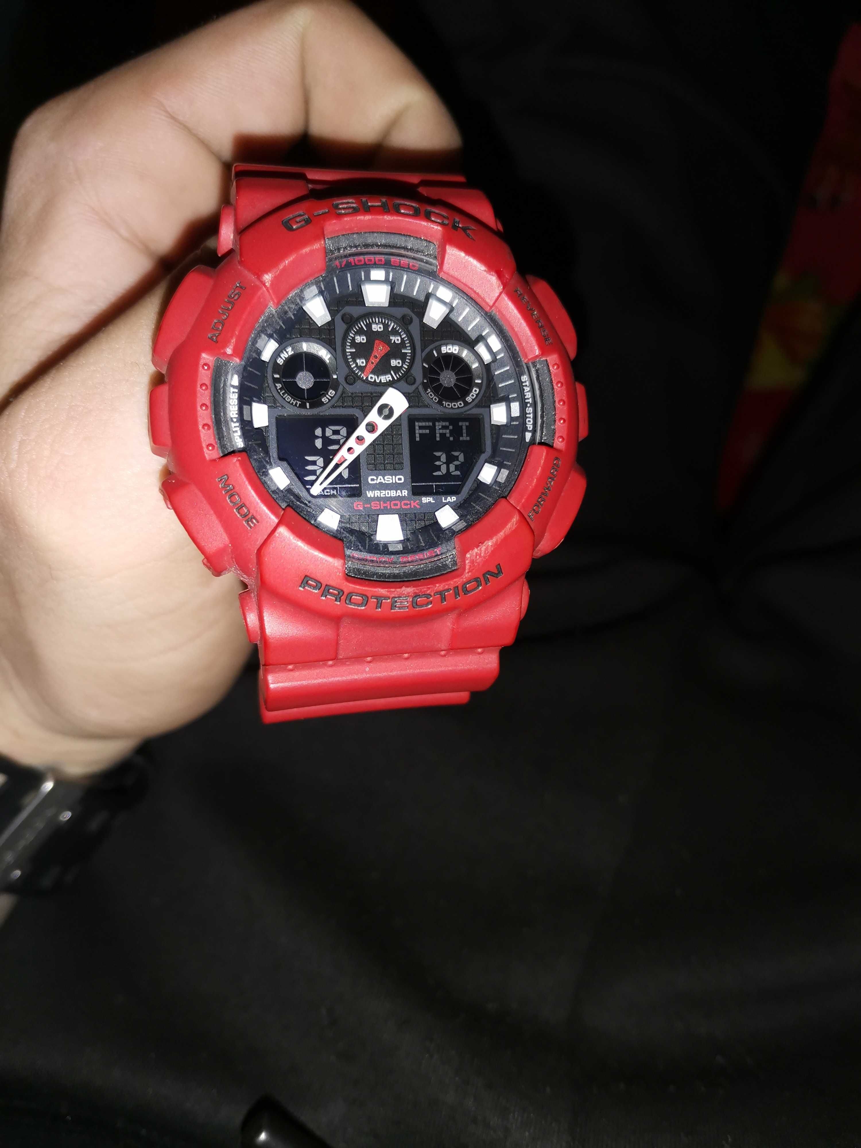 G-Shock GA-100B - 4A цвят червен