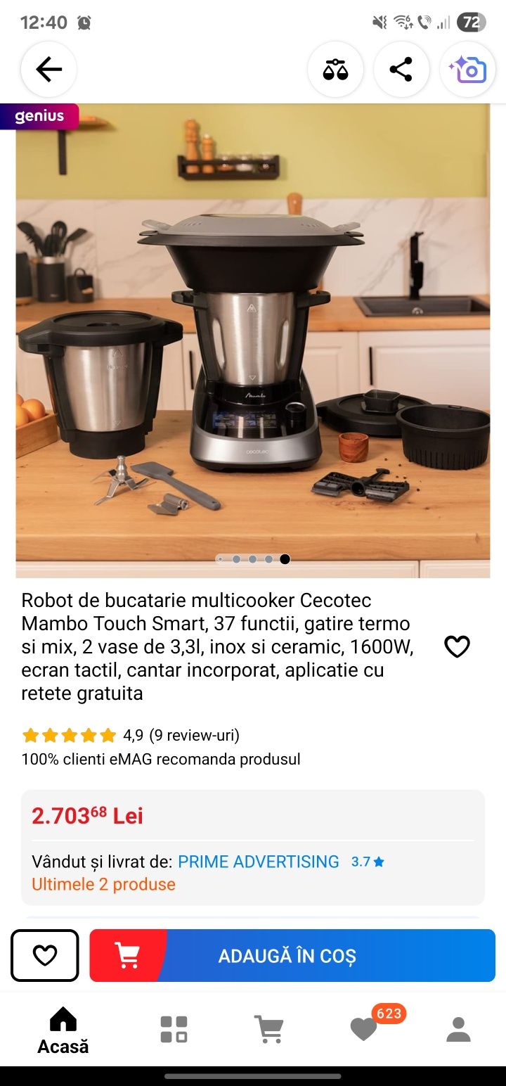 Robot de bucatarie multicooker Cecotec Mambo Touch