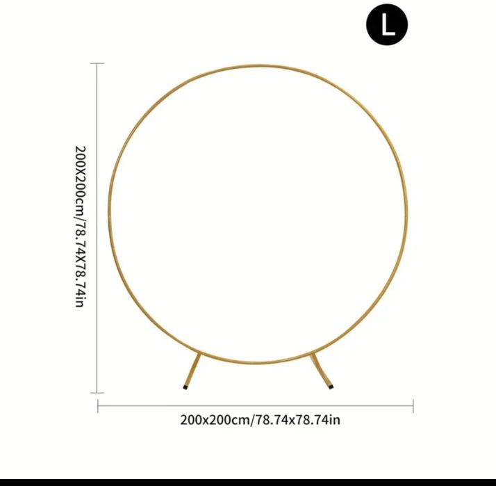 Золотая круглая рамка, 11 тыс