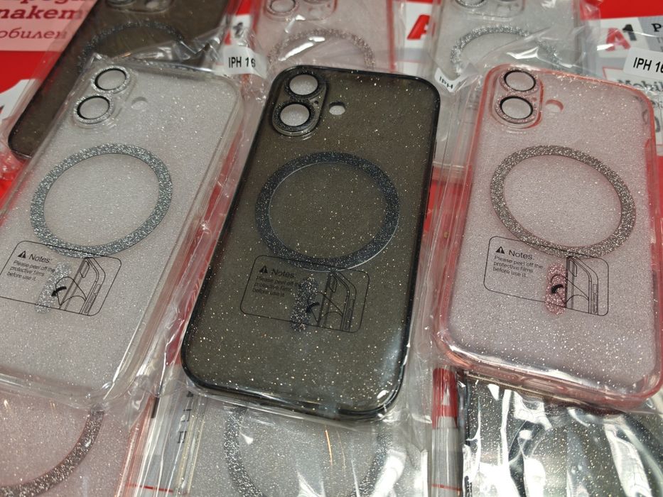 Iphone 16,16+,16 Pro,16 Pro Max блестящ Magsafe със защита на камерите