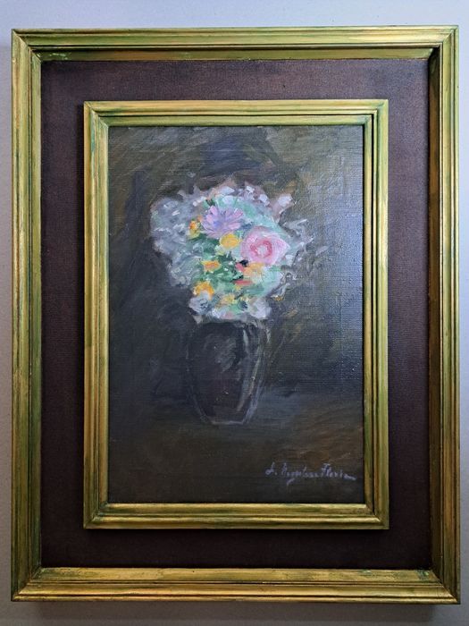 Pictură "Flori în ulcică",Sabina Negulescu Florian(1907 -2003)