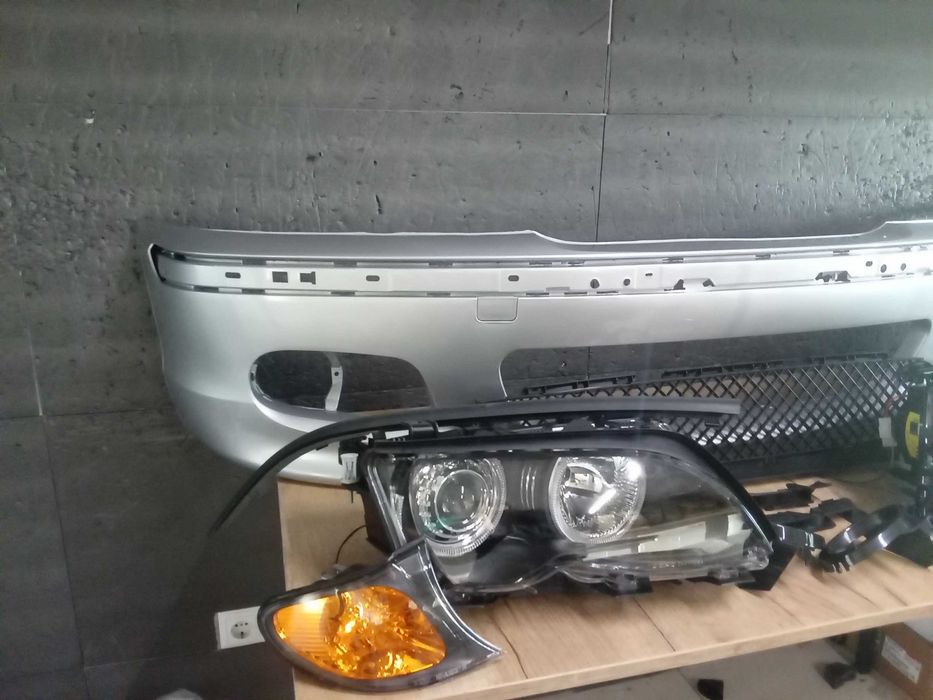 Bara fata GRI M-LOOK + Faruri semnalizare portocaliu BMW E46 2001-2005