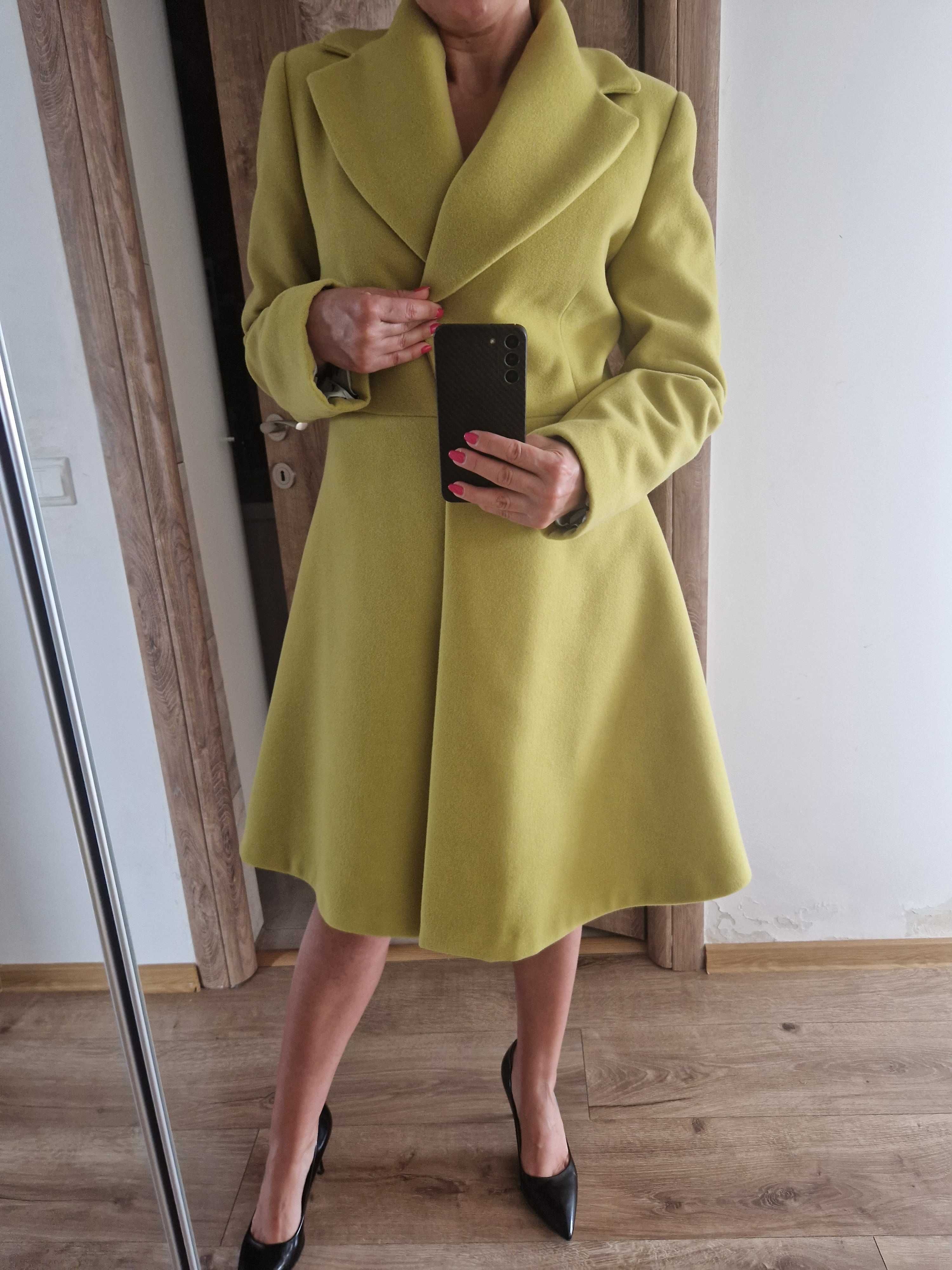 Palton nou, masura 38, culoare lime, verde deschis-galben