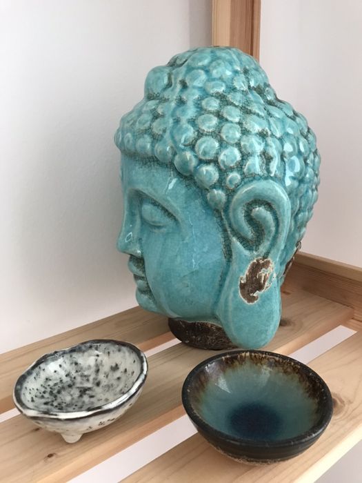 Decoratiune Buddha Cap Head Budism Asia Zara Home H&M Thailanda Vidaxl