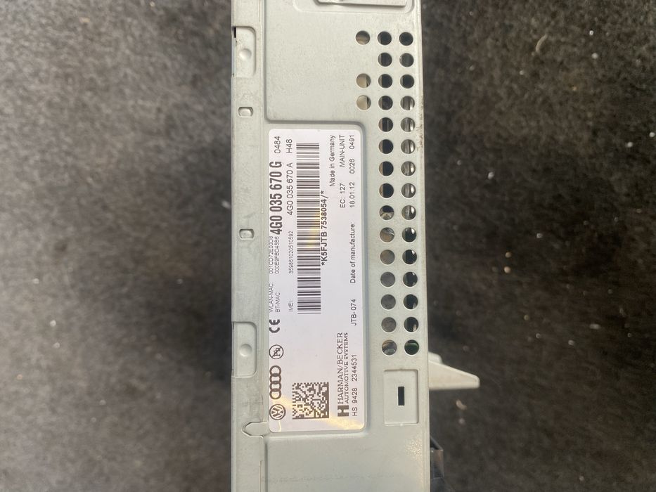 Мултимедия Mmi навигация Dvd Ауди А6 Audi A6 4G C7 4G0035670G ном 519