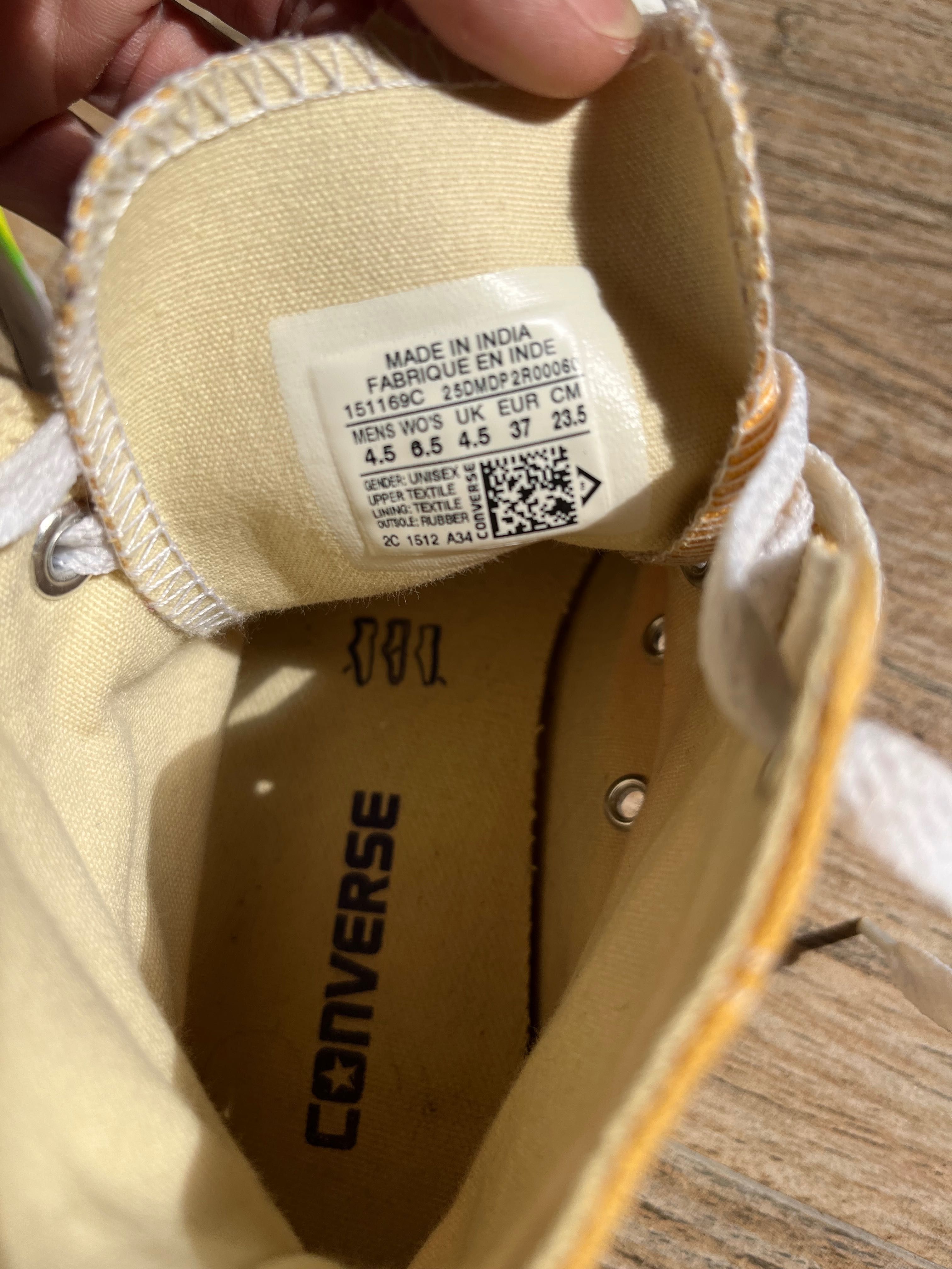 Converse Дамски жълти кецове