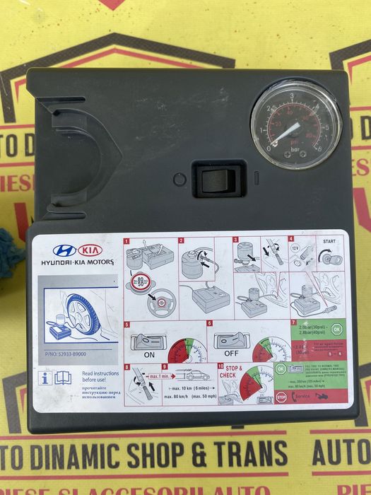 Kit compresor auto cu soluție pana umflat roti original Hyundai Kia
