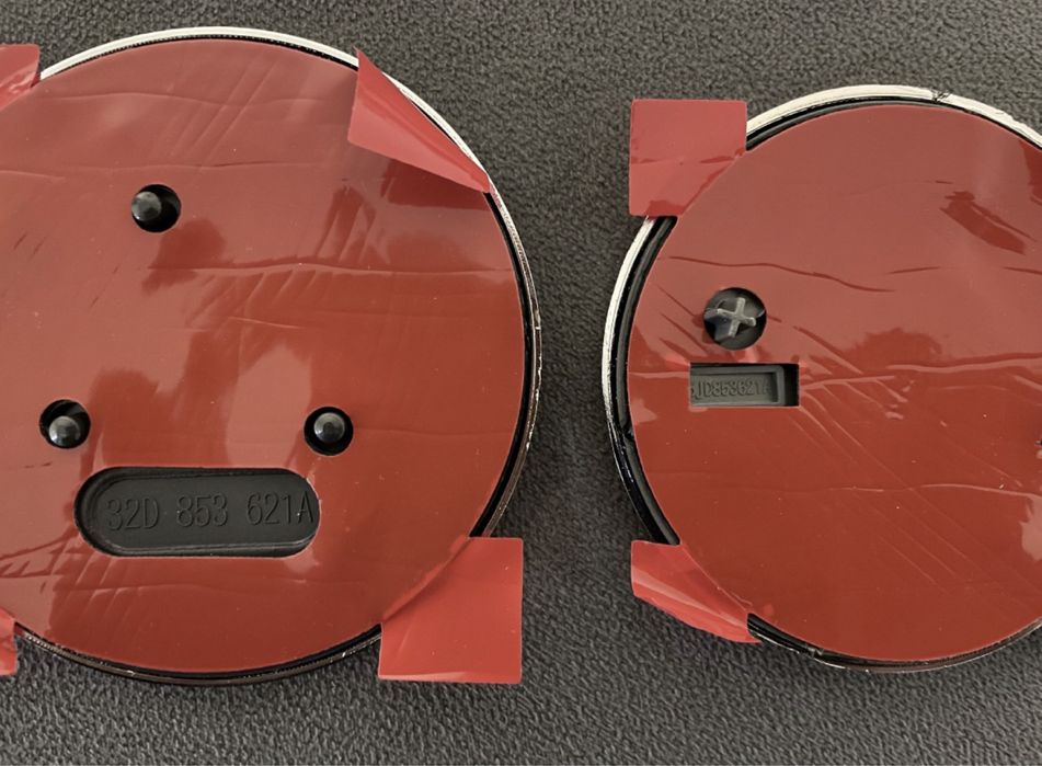 Embleme fata spate 90 80 mm argintiu negru Skoda Octavia 1 Fabia 1