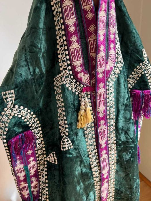 Антикварная шелковая паранджа и чачван из конского волоса