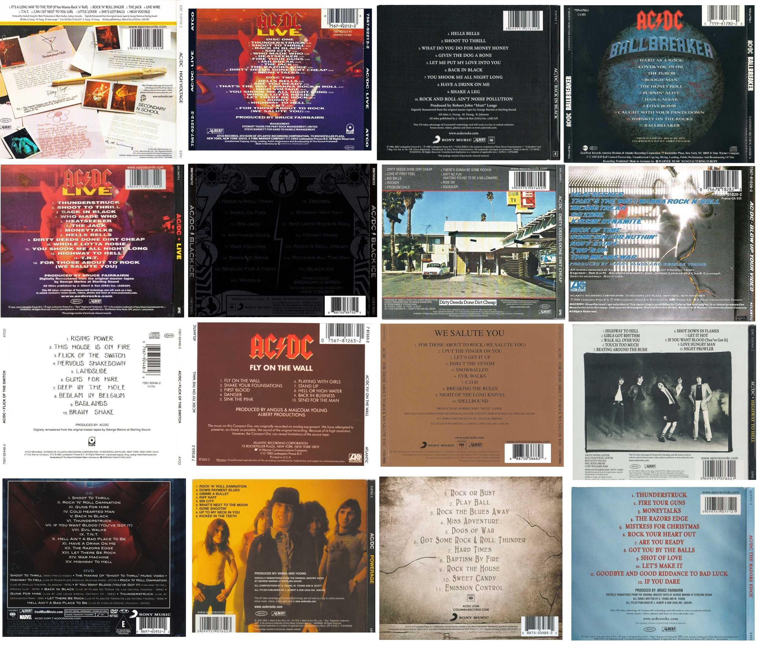 AC/DC - Colectie Discografie CD DVD Vinil LP