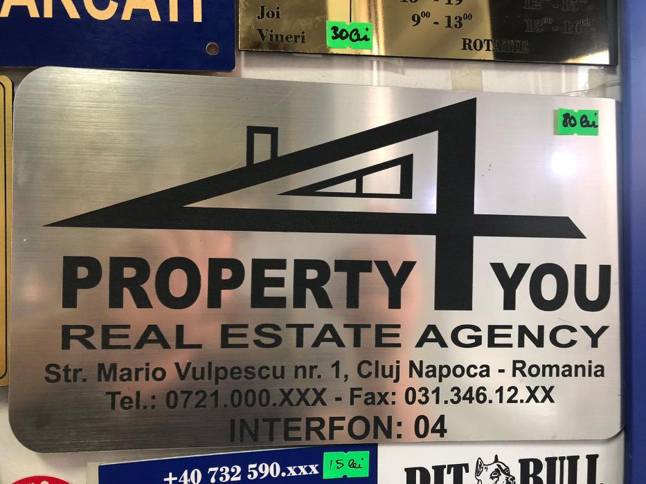 numere decupate gravura laser pentru apartament vila casa