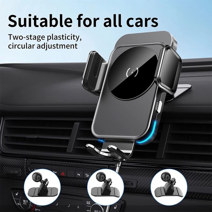 Incarcator Auto Wireless 15W Silientios Cablu Alimentare Inclus