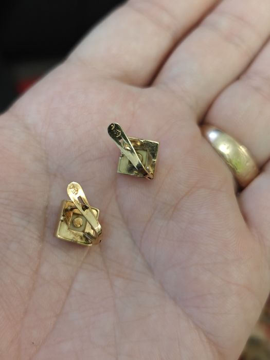 Cercei aur vechi 18k diamante