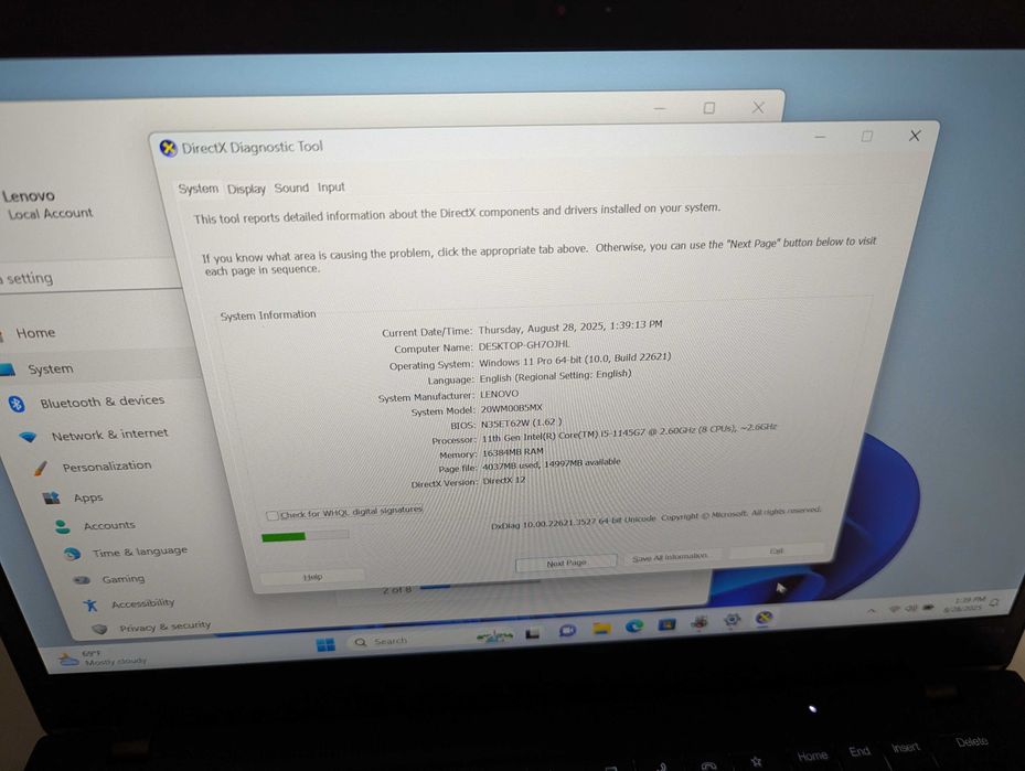 Laptop Lenovo Thinkpad T14s  i5 1145G7 16gb ram ssd 512gb