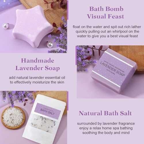 Нов Подаръчен СПА комплект за жени с лавандула и натурални продукти