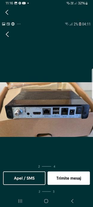 Vând receptor /receptor /tuner tv /decodor Vu Solo 4k