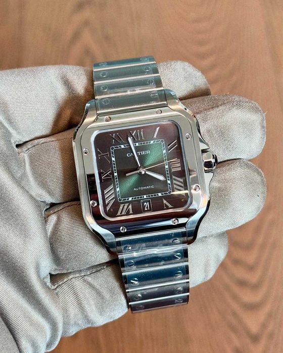 Cartier Santos 100 Silver Green