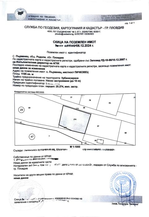 Парцел УПИ с.Марково Пичковец