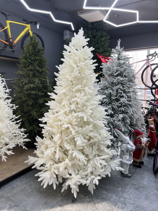 Елка Ель Литая Оригинал Белая гелиевая Новогодняя Шырша на Шарнире