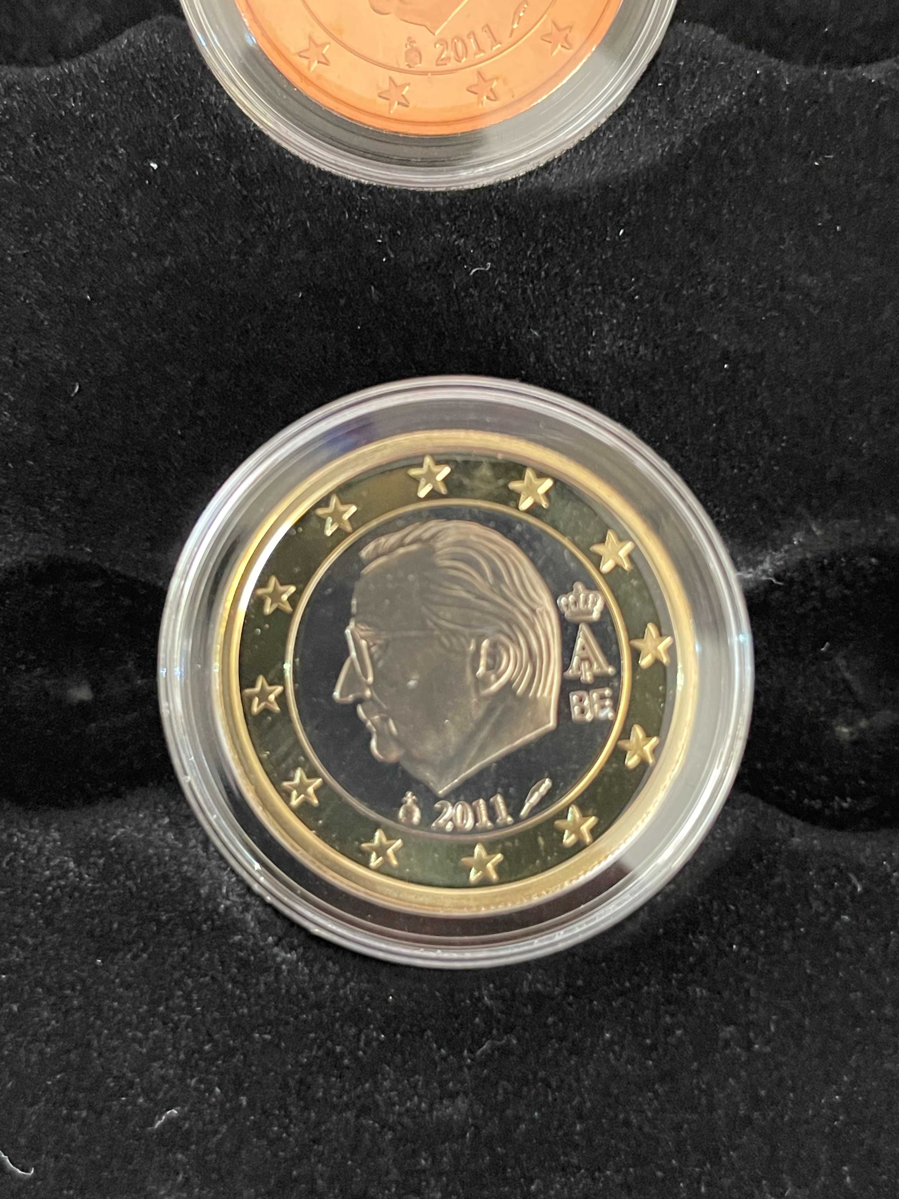 Set Euro monetarie BELGIA 2011 PROOF / caseta lux / certificat