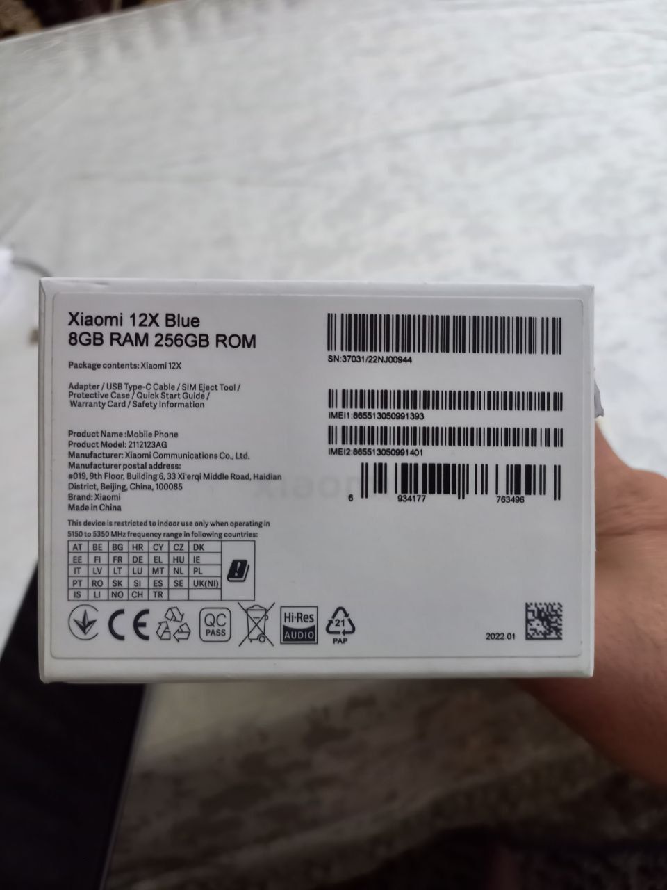Xiomi 12 x sotiladi yangidek
