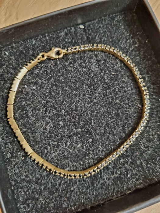 ‼️Bratara de aur*14k* cu pietricele negre sau verzi*295/g