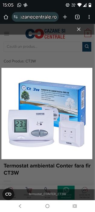 Termostat ambiental Conter Ct 3w