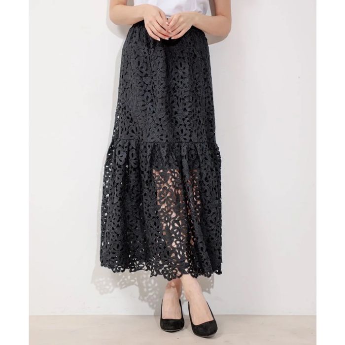черная юбка кружевная