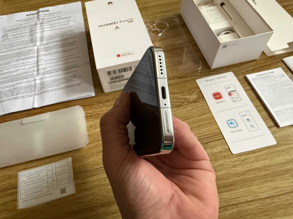 НОВ! Huawei Pura 70 White/12GB 256GB/Гаранция/Full Pack