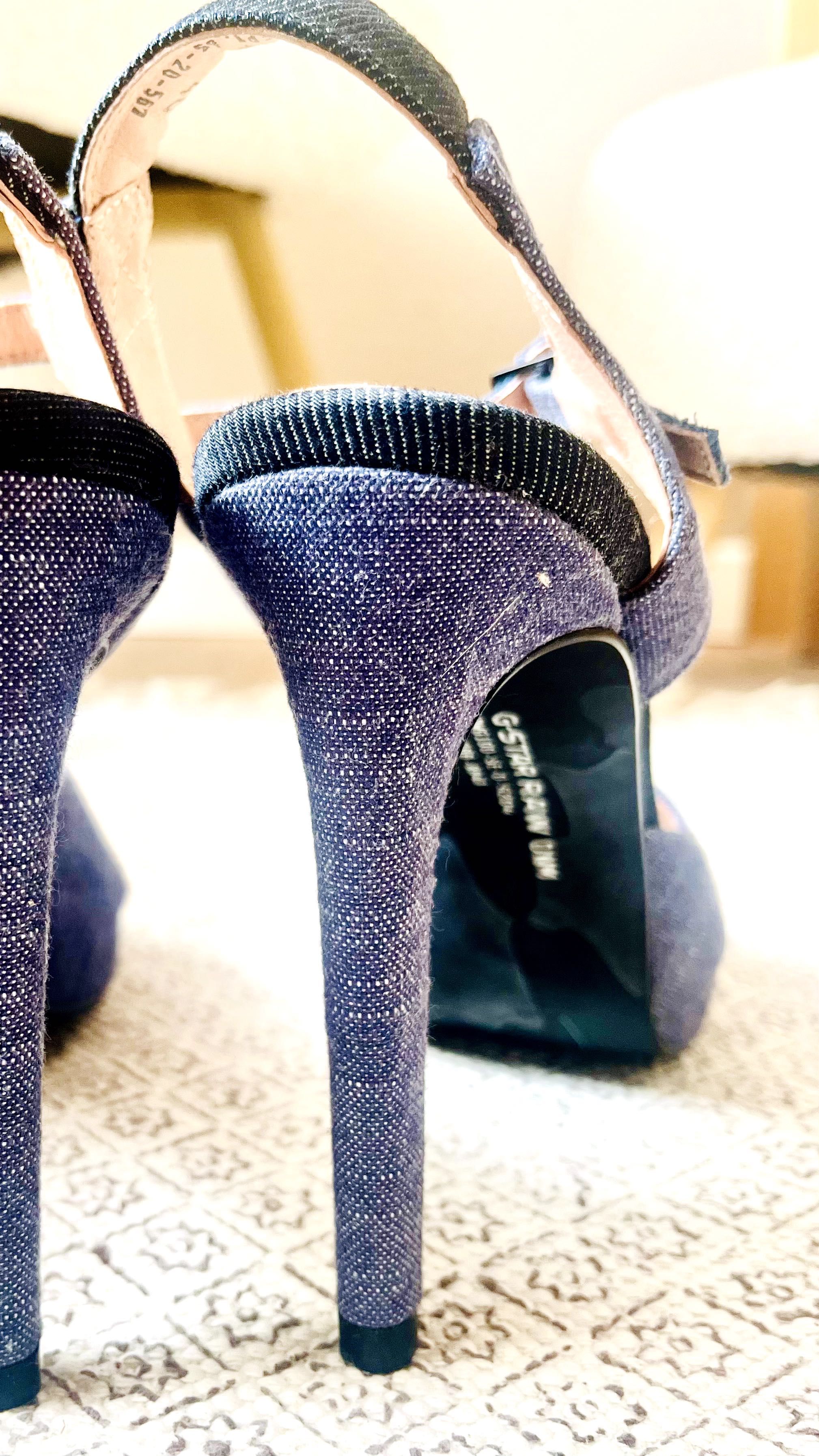 G-star Raw 11 cm дънкови сандали / Denim Stiletto Heels (No 39-40)