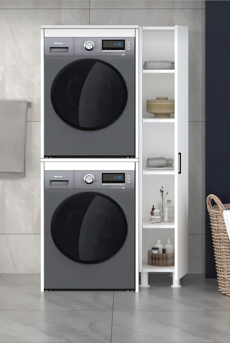 Шкаф за пералня и сушилня с рафтове