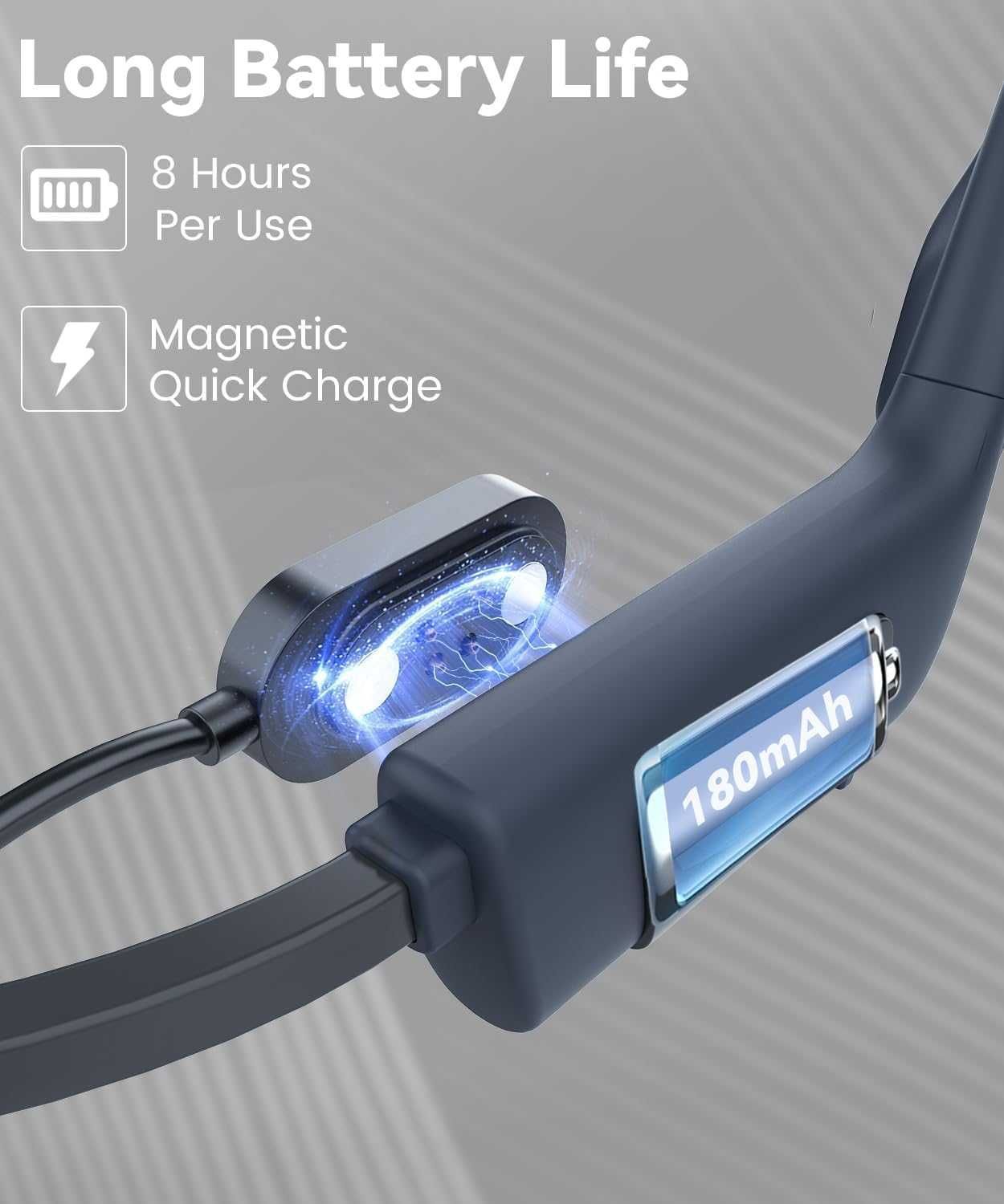 IP68 Monodeal слушалки с костна проводимост, Bluetooth 5.4, 32GB памет