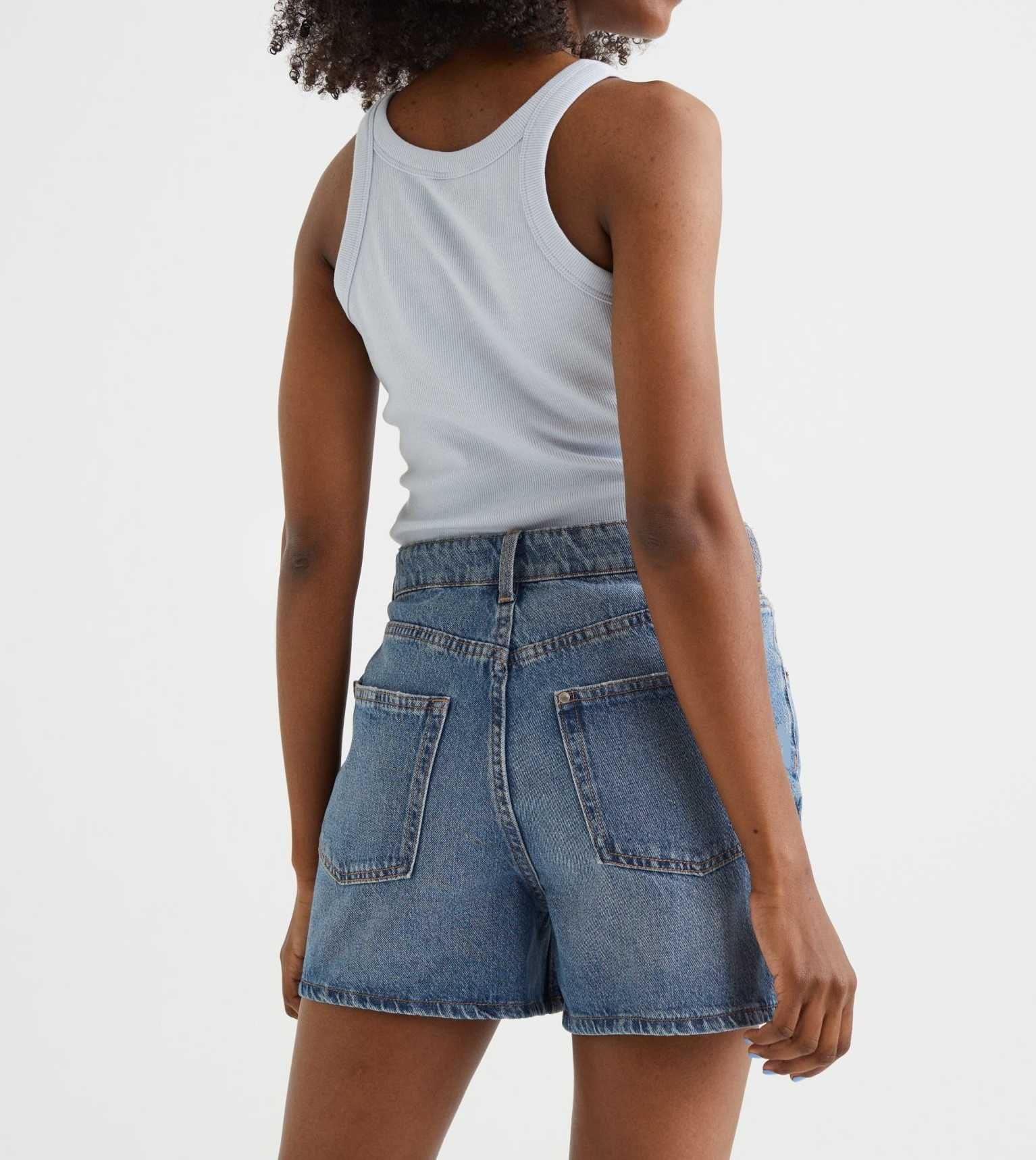 H&M дънкови къси панталони, размер 38(S/М) с висока талия