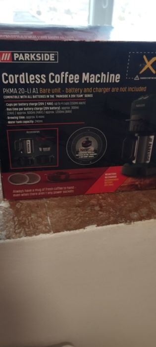 Cafetera portabila Parkside (20 V), nu include acumulator si incarcato
