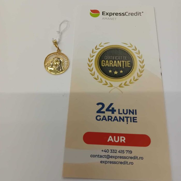 Medalion aur 14k 2.46g (ag49 Esplanada b.5422) * 2 ani garantie