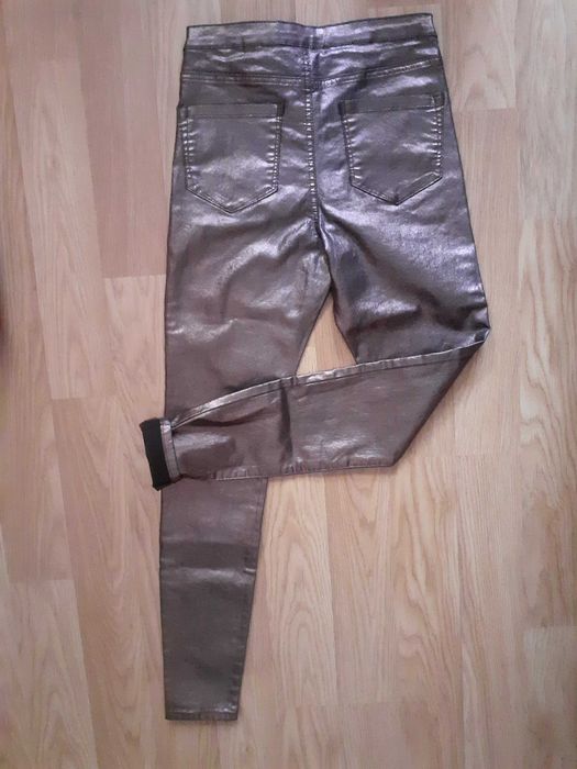 Pantaloni jeans skinny aspect metalic, Denim Co.